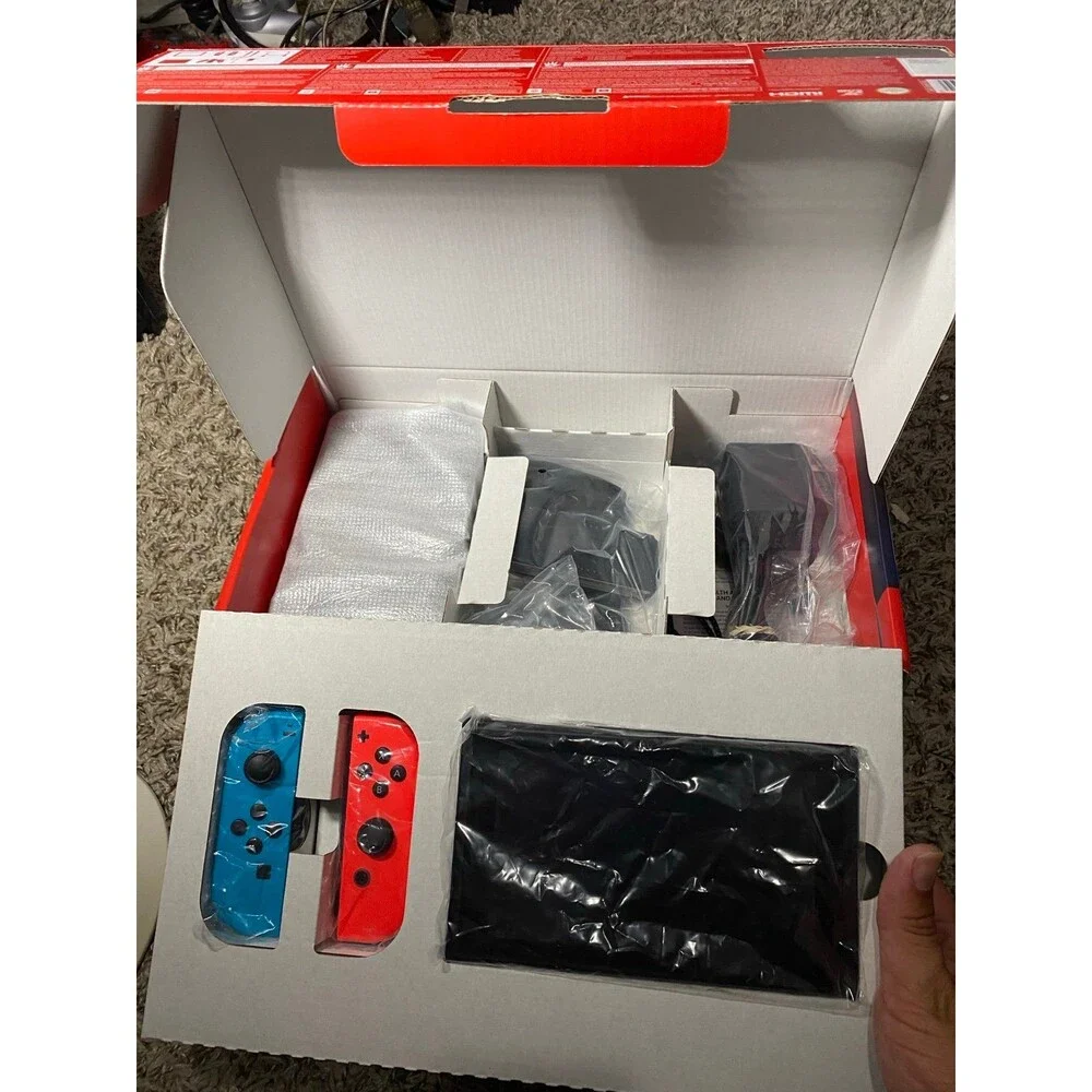 Nintendo Switch 1 neon Red Blue 32GB Handheld Console + Dock Complete In Box